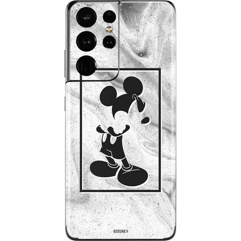 Disney Mickey Mouse Shape on Marble Galaxy S21 Ultra 5G Skin